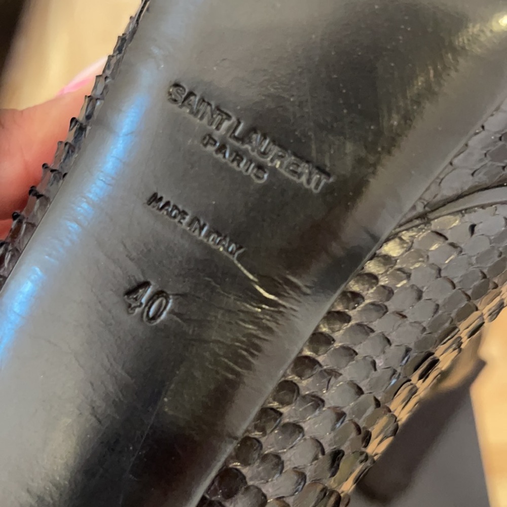 Saint Laurent Classic Janis Python Platform Pumps - image 5